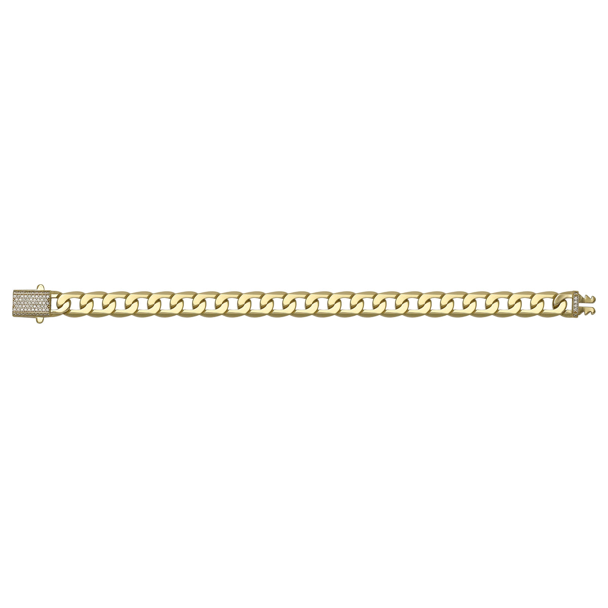 Solid gold curb bracelet, 10.45 g — shown square on a plain background.
