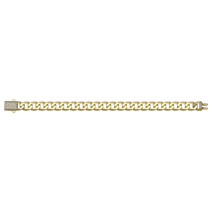 Solid gold curb bracelet, 10.45 g — shown square on a plain background.