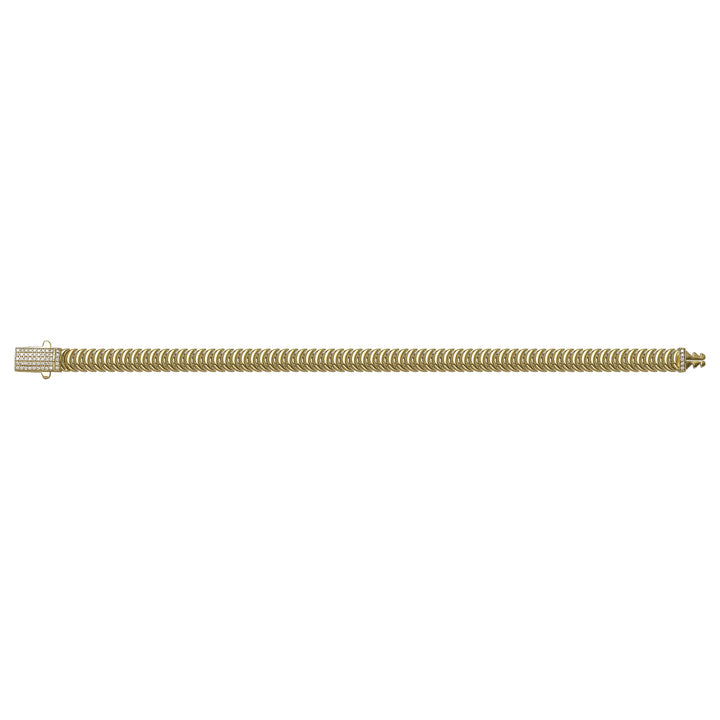 Solid gold braided bracelet, 13.10 g — shown square on a plain background.
