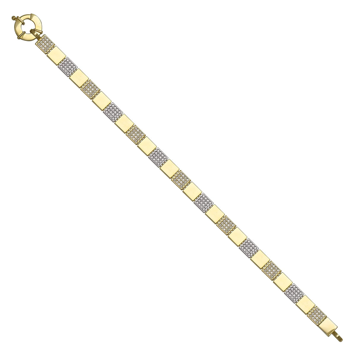 Solid gold id bracelet, 10.65 g — shown at an angle across the frame.