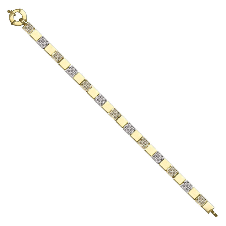 Solid gold id bracelet, 10.65 g — shown at an angle across the frame.