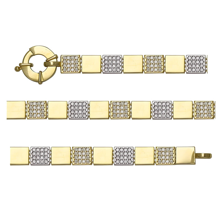 Solid gold id bracelet, 10.65 g — shown in three rows across the frame.