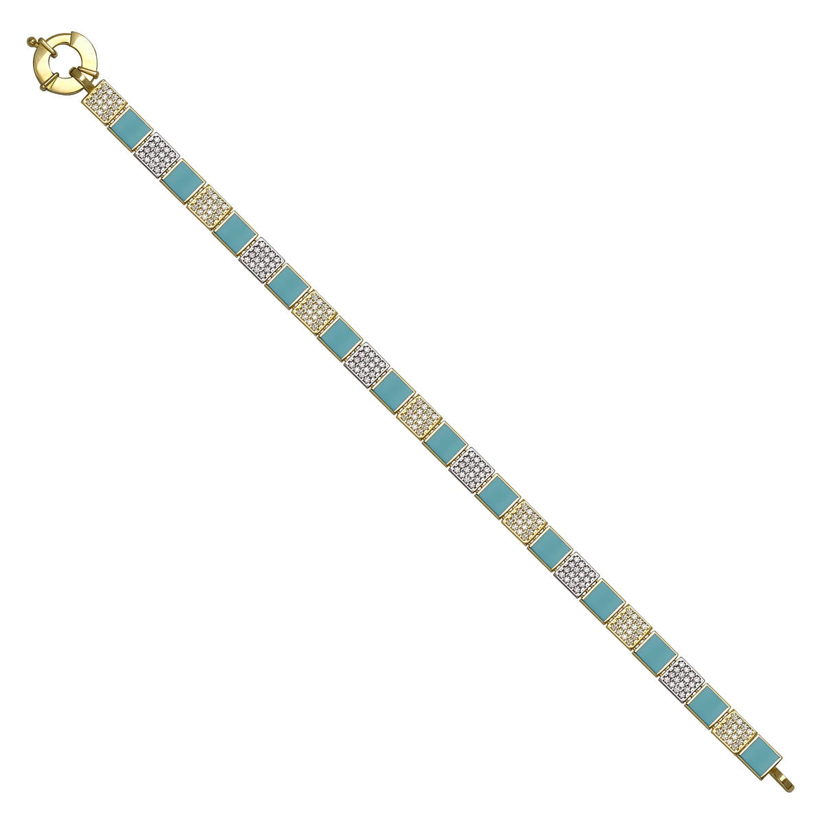 Solid gold id bracelet, 10.95 g — shown at an angle across the frame.