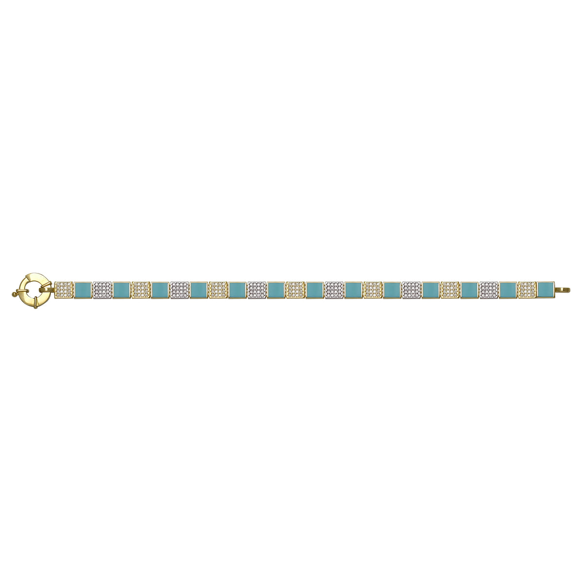 Solid gold id bracelet, 10.95 g — shown square on a plain background.