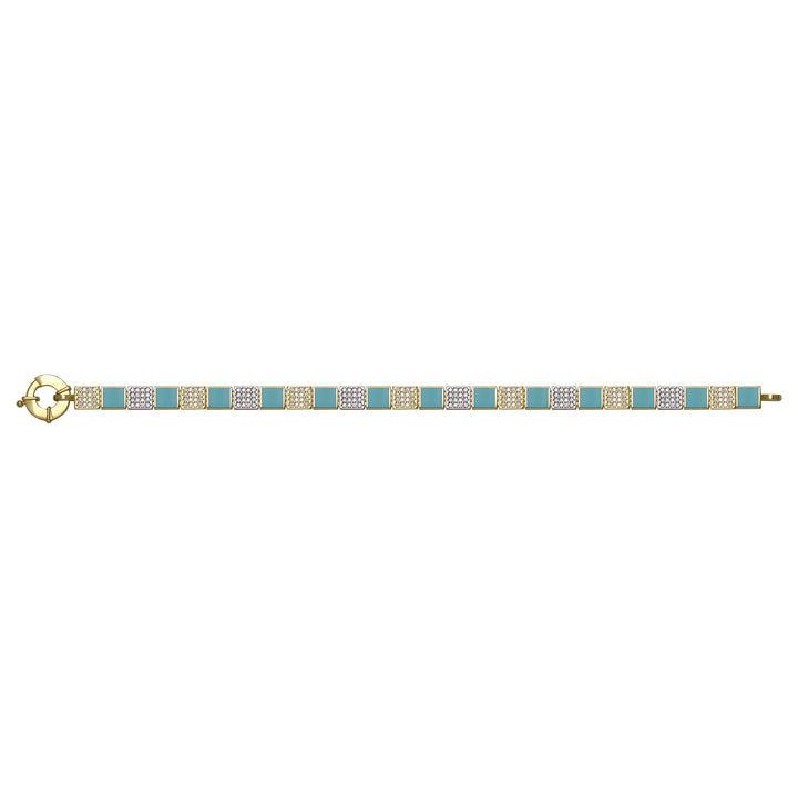 Solid gold id bracelet, 10.95 g — shown square on a plain background.