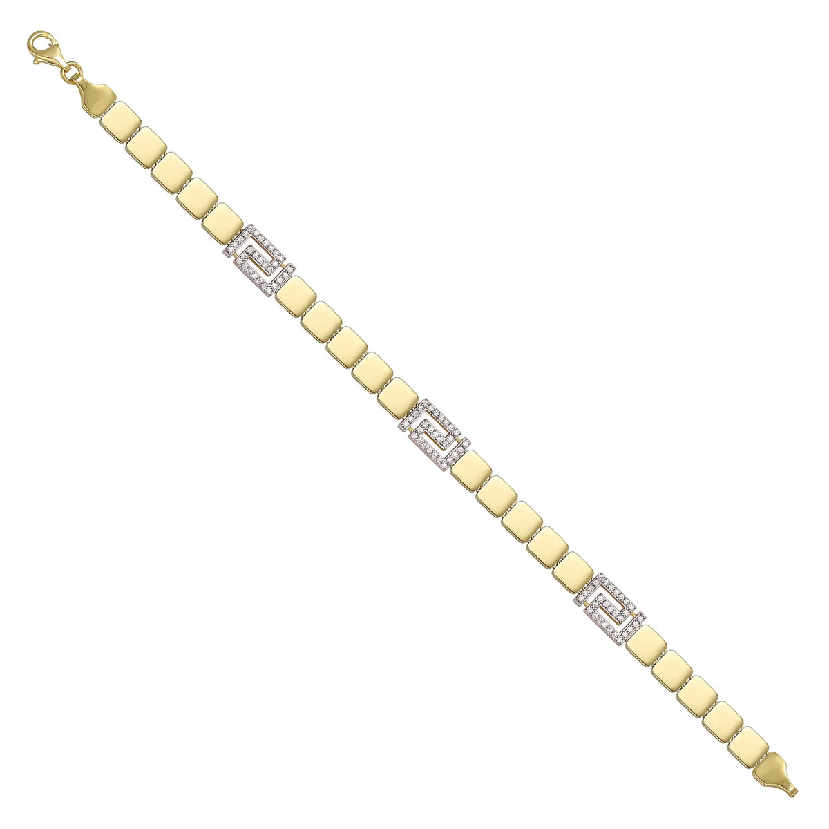 Solid gold id bracelet, 9.05 g — shown at an angle across the frame.
