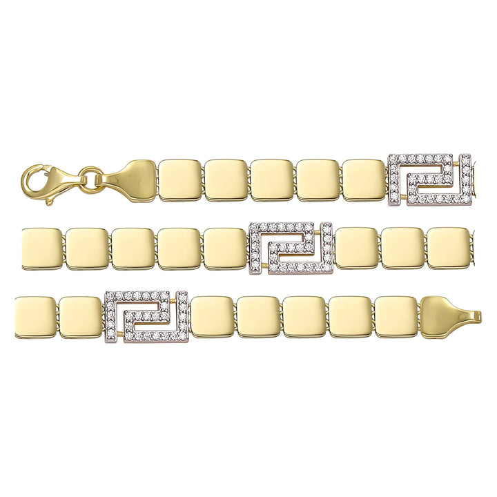 Solid gold id bracelet, 9.05 g — shown in three rows across the frame.