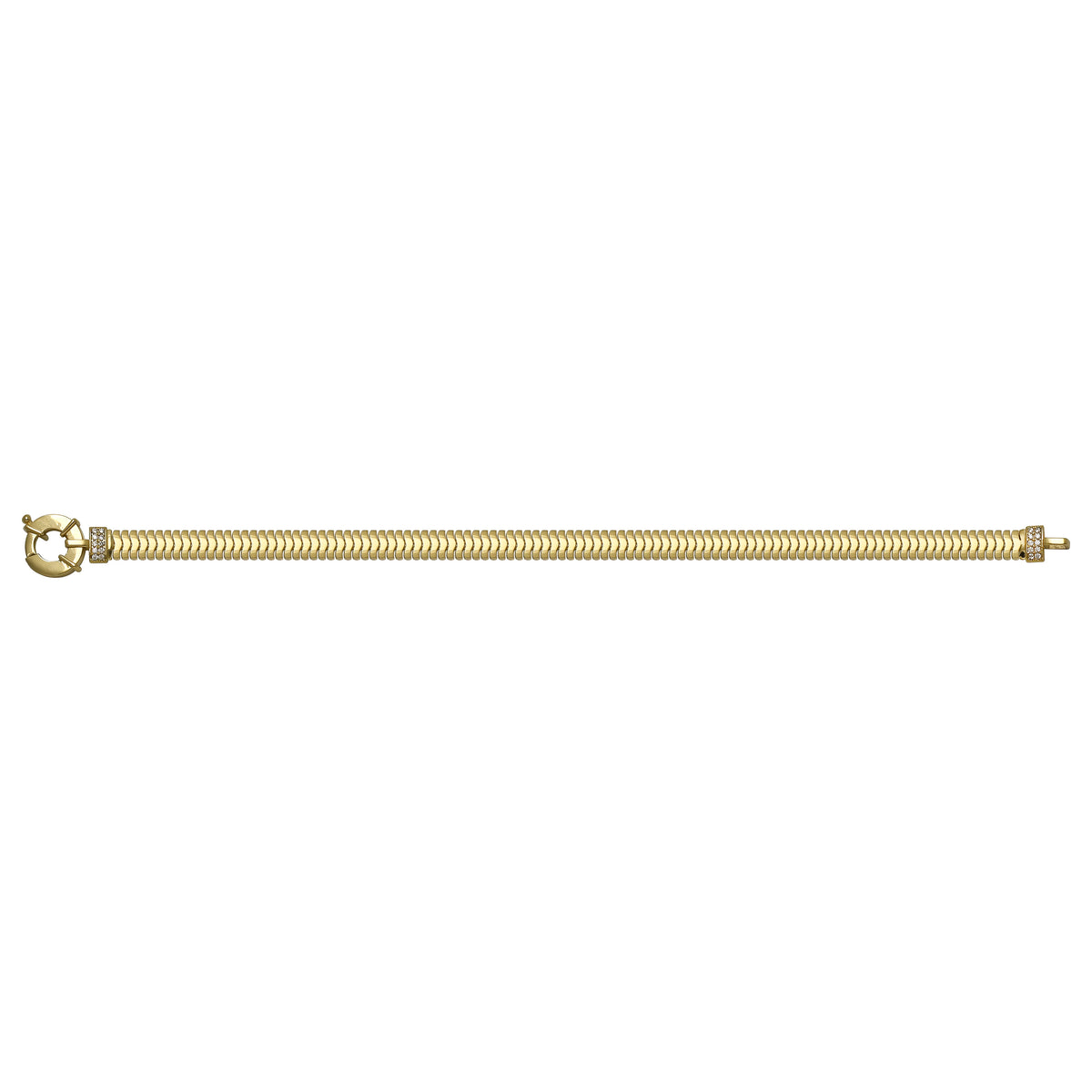 Solid gold braided bracelet, 7.35 g — shown square on a plain background.