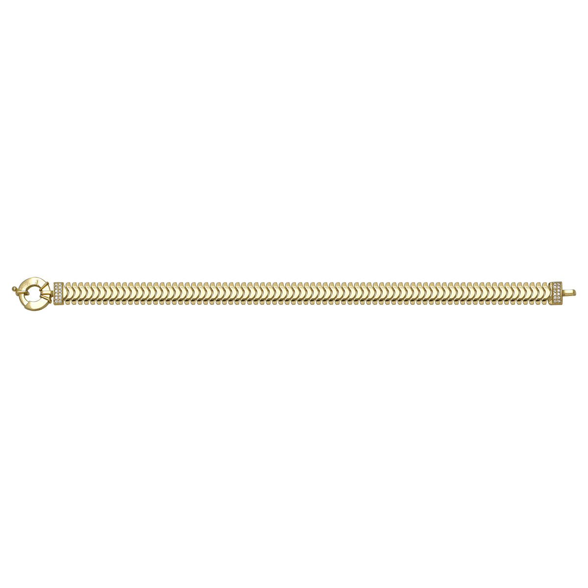 Solid gold braided bracelet, 11.35 g — shown square on a plain background.