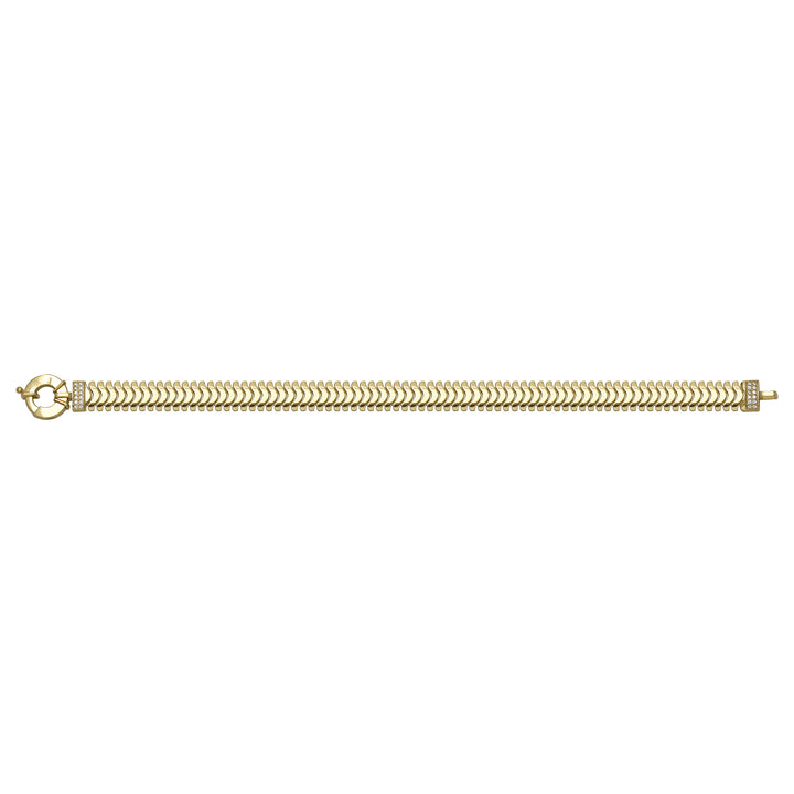 Solid gold braided bracelet, 11.35 g — shown square on a plain background.