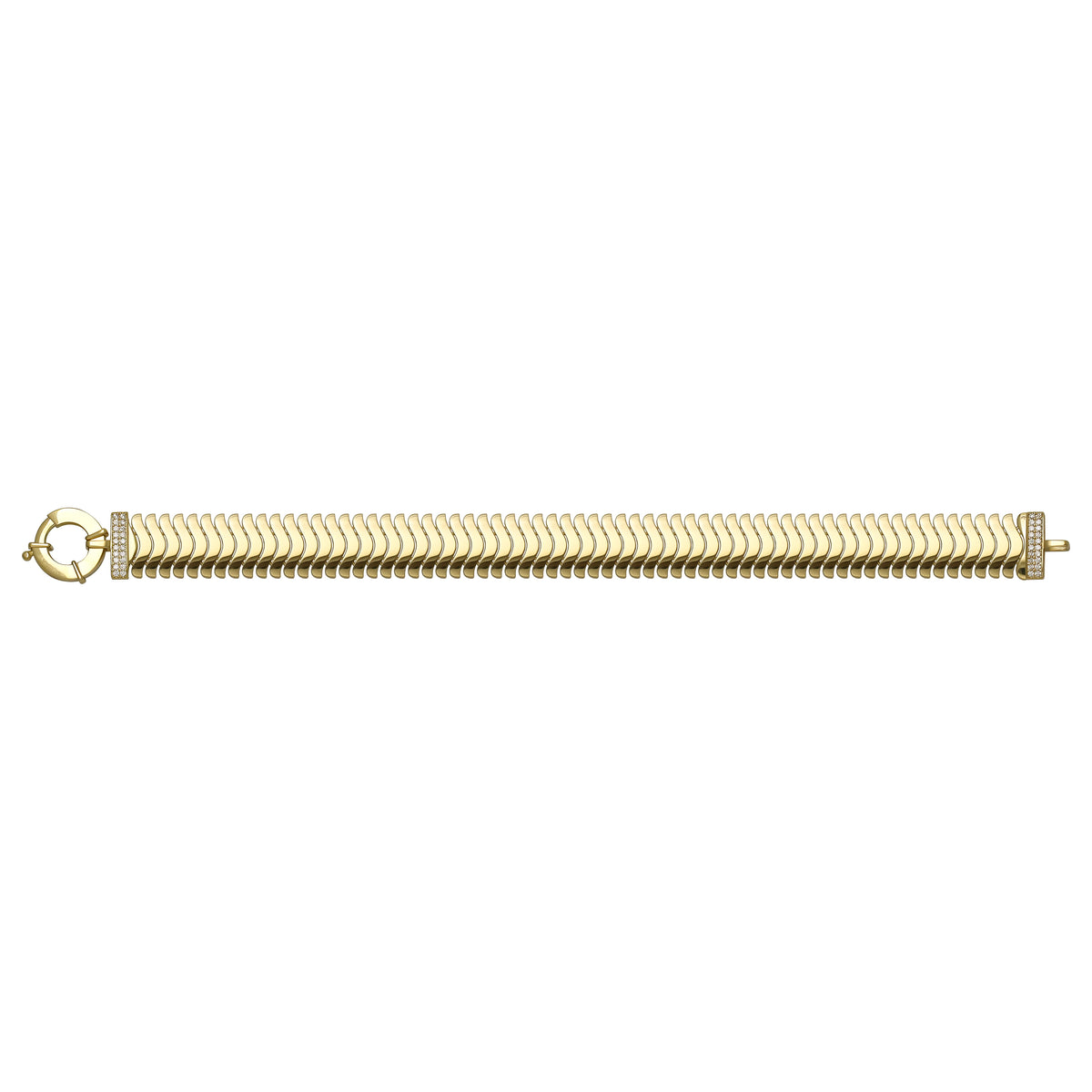 Solid gold braided bracelet, 15.10 g — shown square on a plain background.