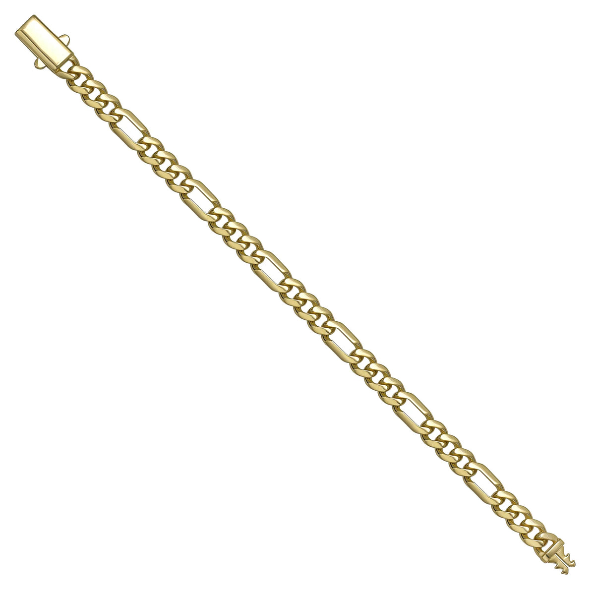 Solid gold curb bracelet, 8.65 g — shown at an angle across the frame.