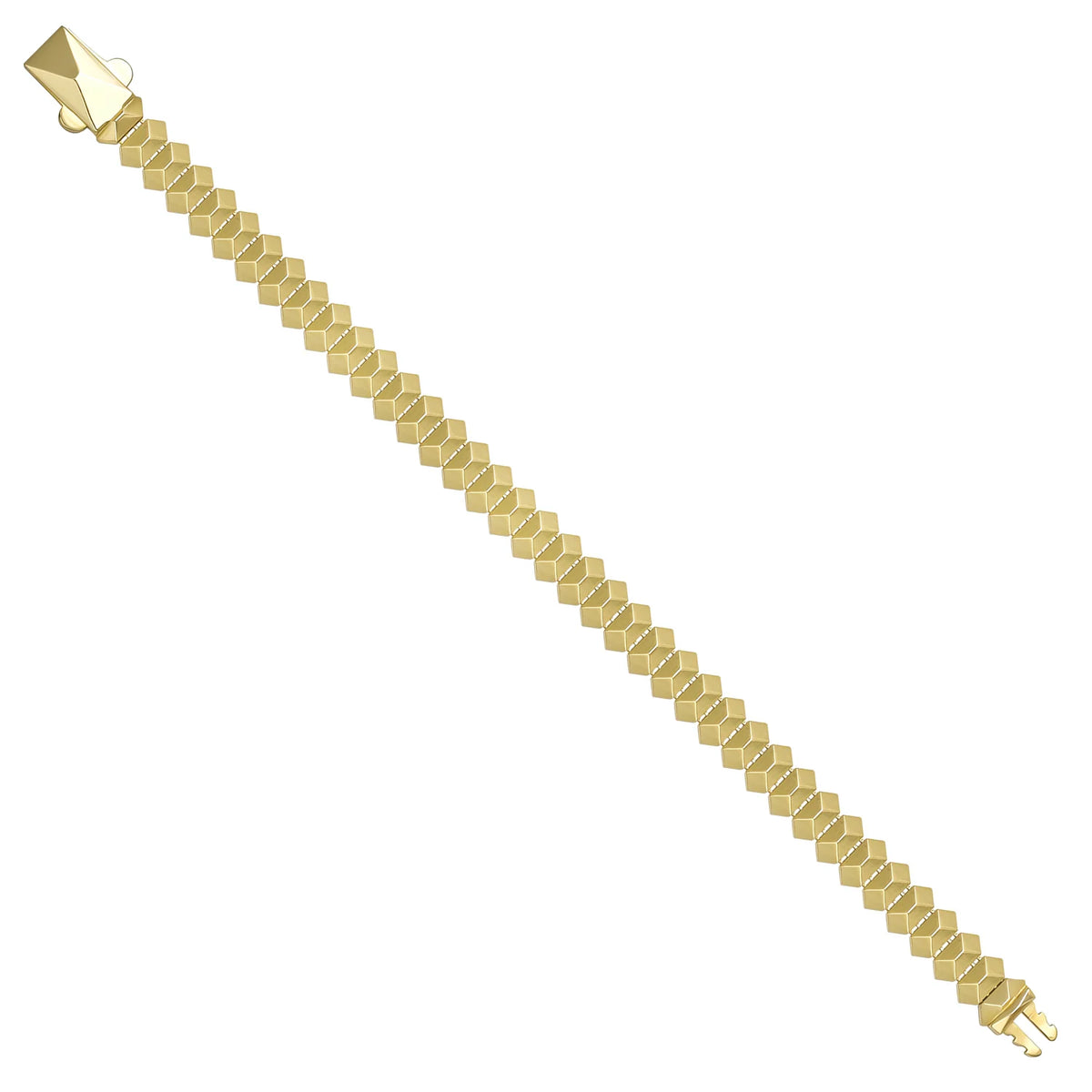 Solid gold bead bracelet, 11.30 g — shown at an angle across the frame.