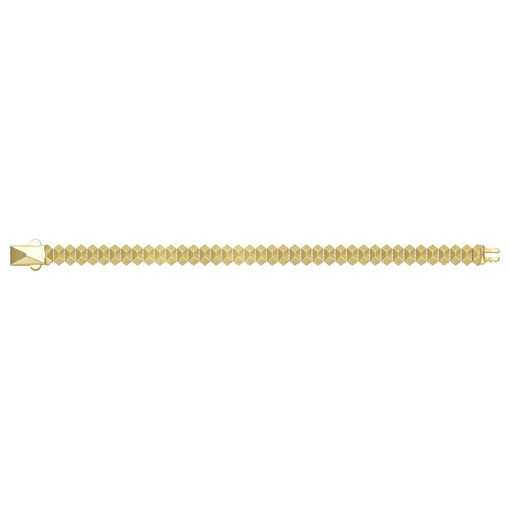 Solid gold bead bracelet, 11.30 g — shown square on a plain background.