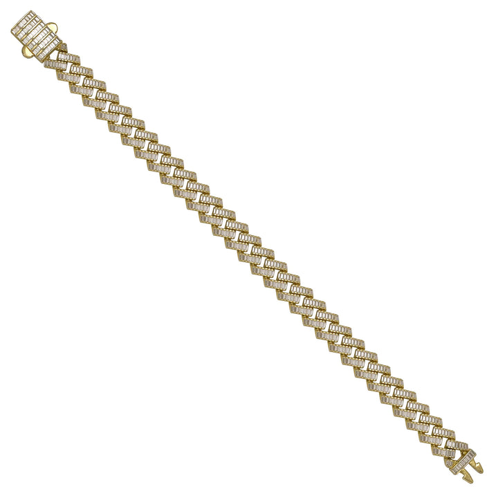 Solid gold curb bracelet, 24.00 g — shown at an angle across the frame.
