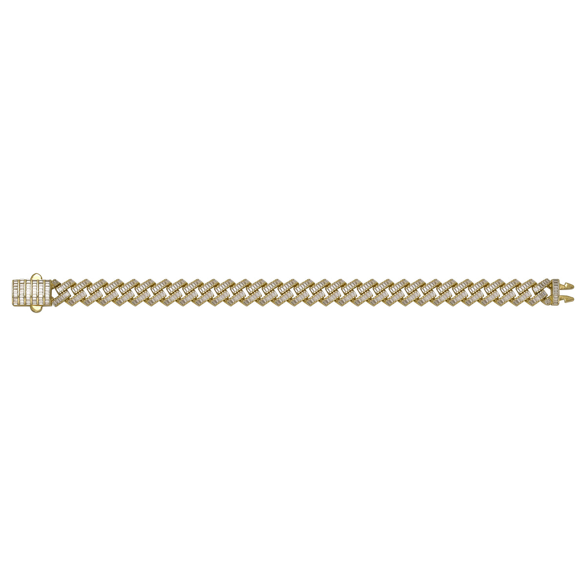 Solid gold curb bracelet, 24.00 g — shown square on a plain background.