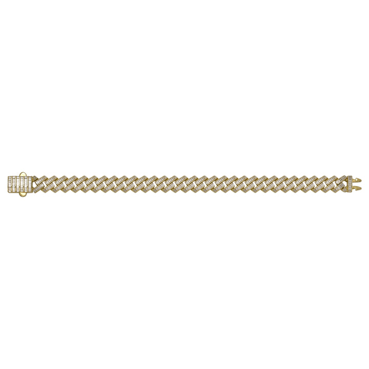Solid gold curb bracelet, 24.00 g — shown square on a plain background.