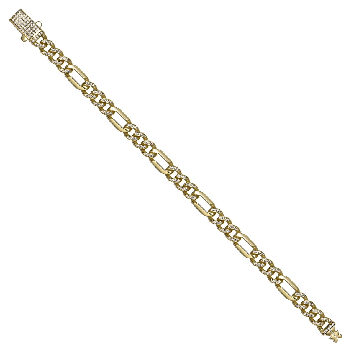 Solid gold curb bracelet, 10.05 g — shown at an angle across the frame.
