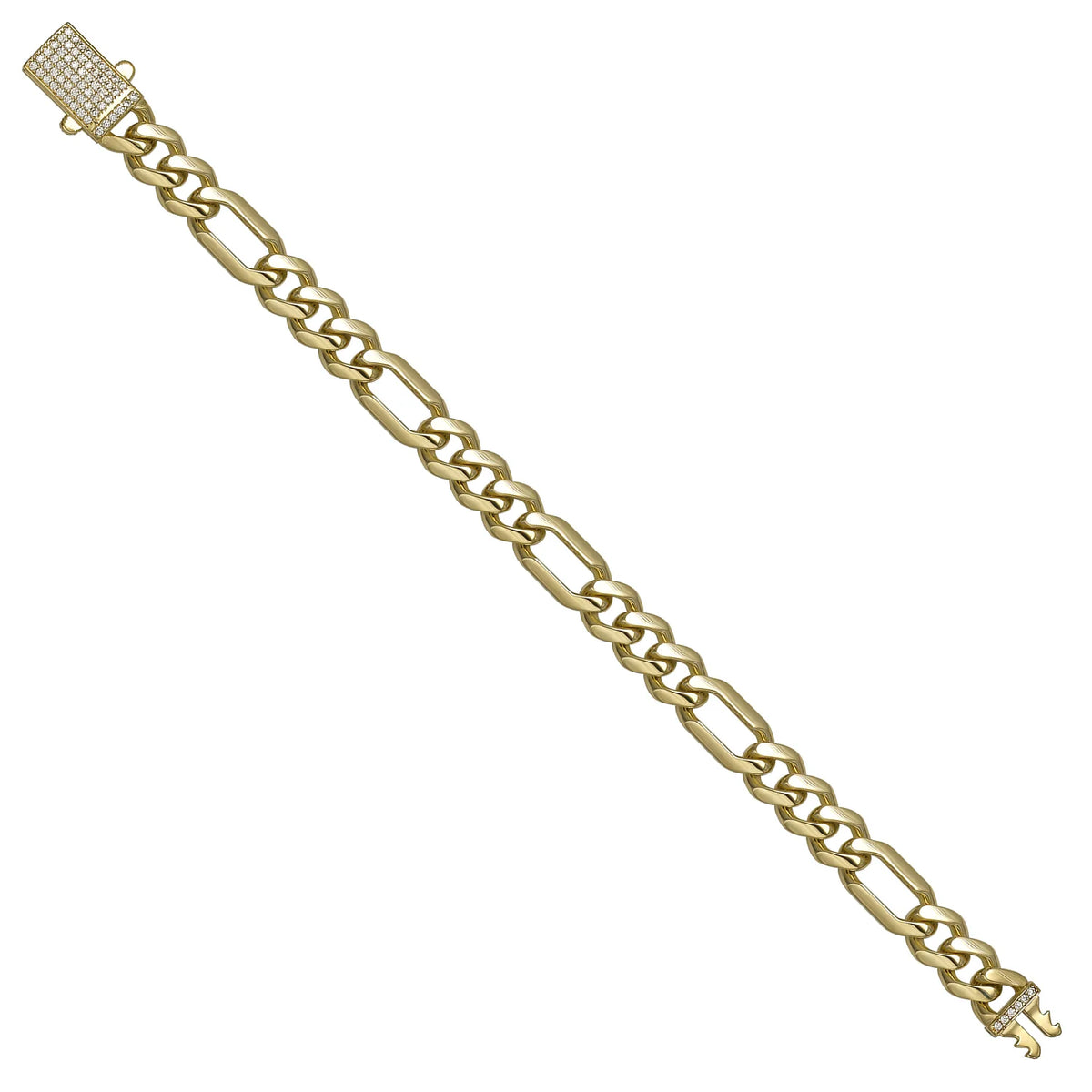 Solid gold curb bracelet, 11.65 g — shown at an angle across the frame.