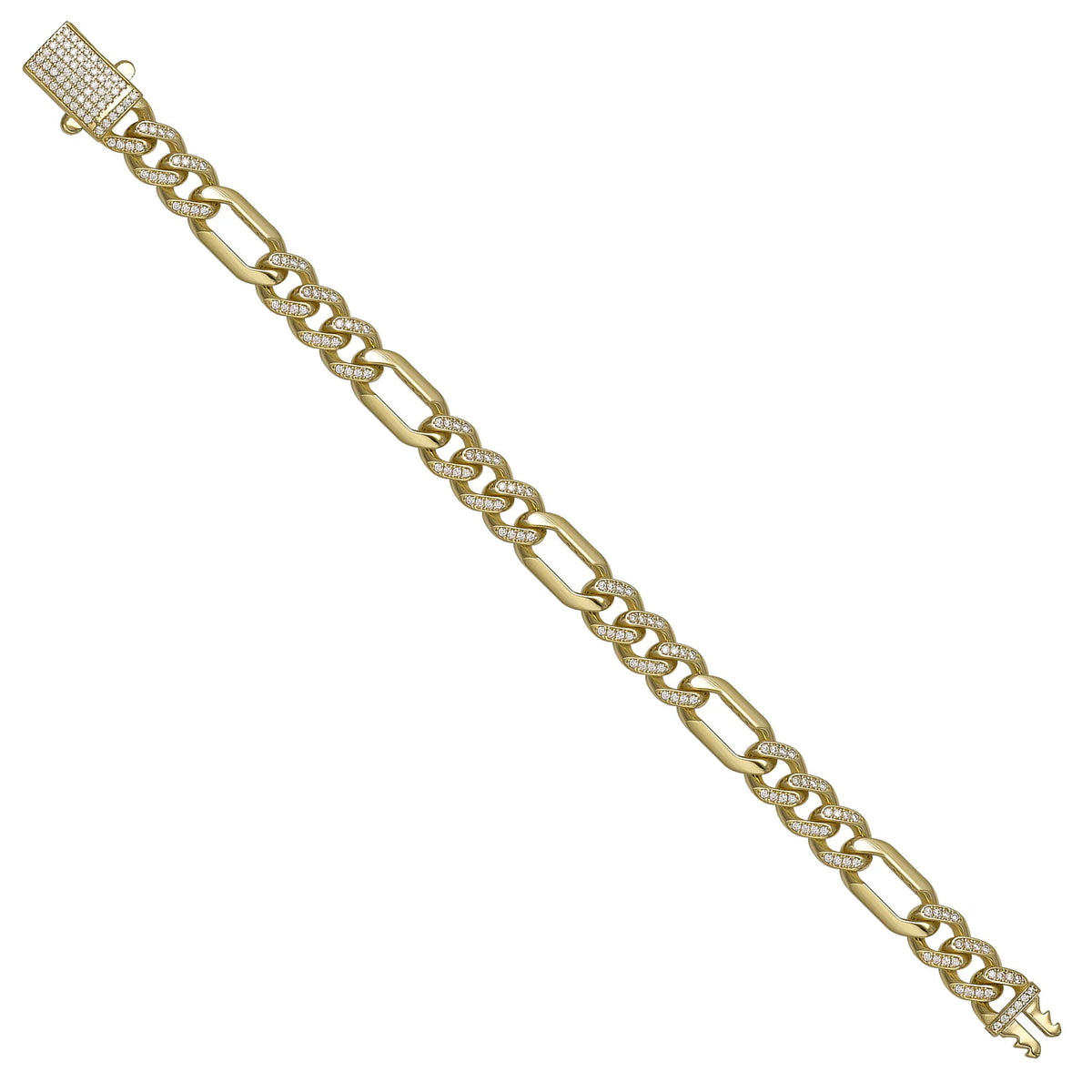 Solid gold curb bracelet, 13.10 g — shown at an angle across the frame.