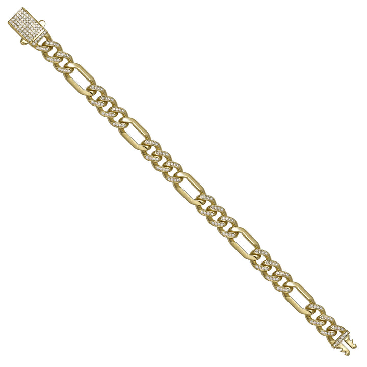 Solid gold curb bracelet, 13.10 g — shown at an angle across the frame.