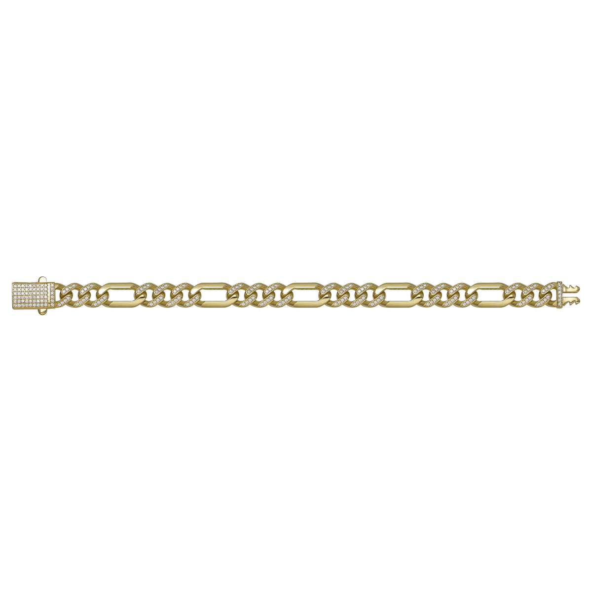 Solid gold curb bracelet, 13.10 g — shown square on a plain background.