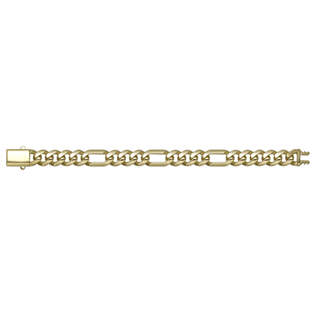 Solid gold curb bracelet, 13.50 g — shown square on a plain background.
