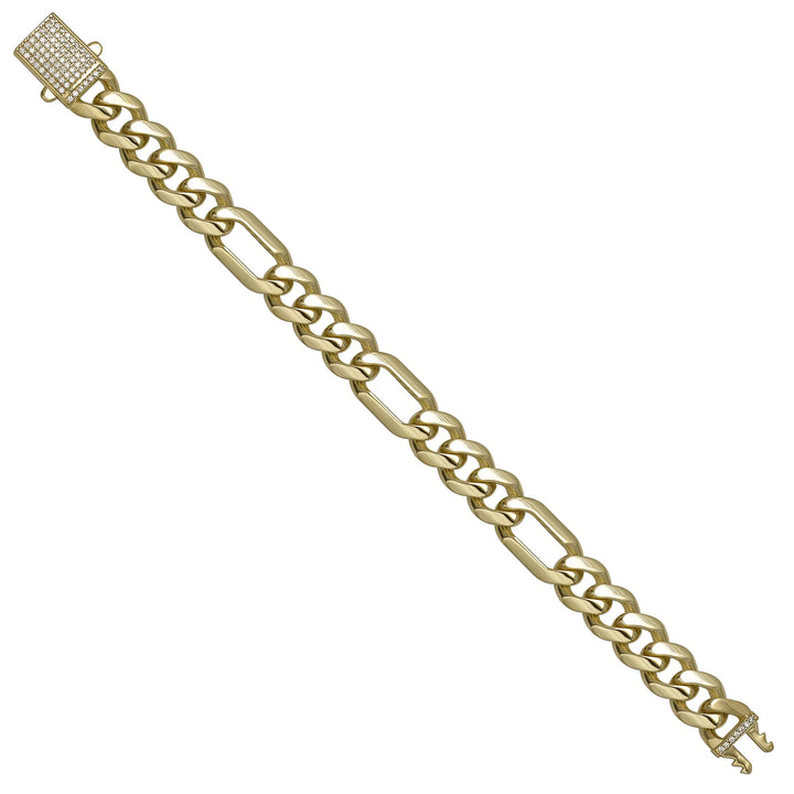 Solid gold curb bracelet, 13.90 g — shown at an angle across the frame.