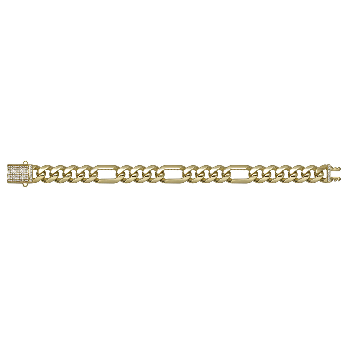 Solid gold curb bracelet, 13.90 g — shown square on a plain background.
