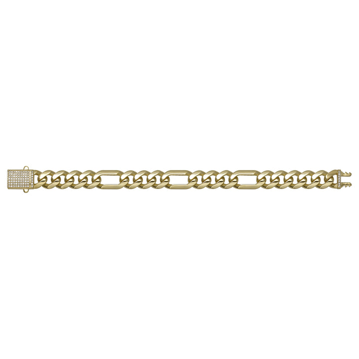 Solid gold curb bracelet, 13.90 g — shown square on a plain background.