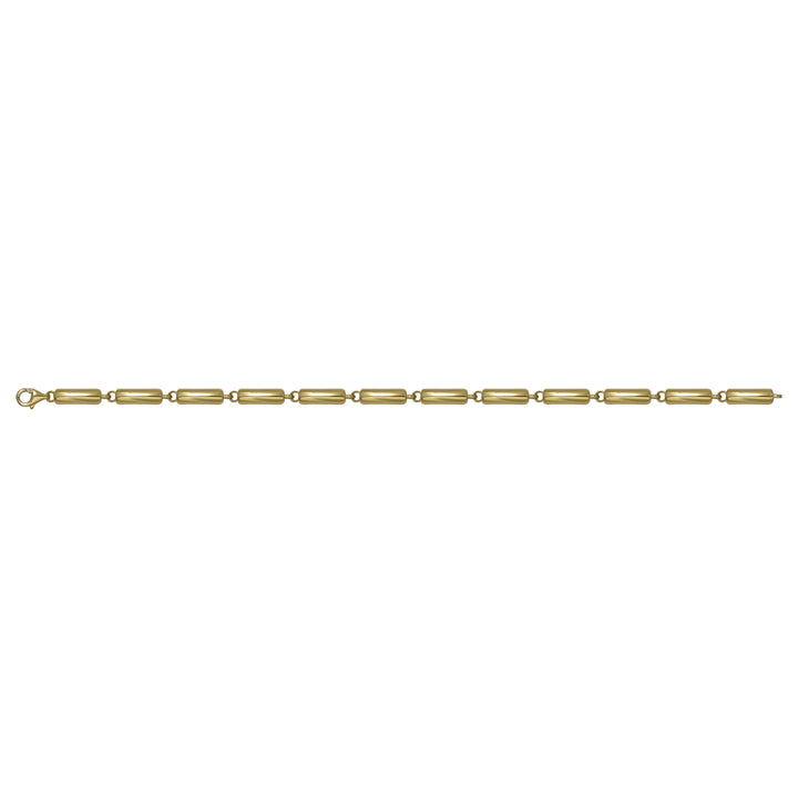 Solid gold bar link bracelet, 6.60 g — shown square on a plain background.