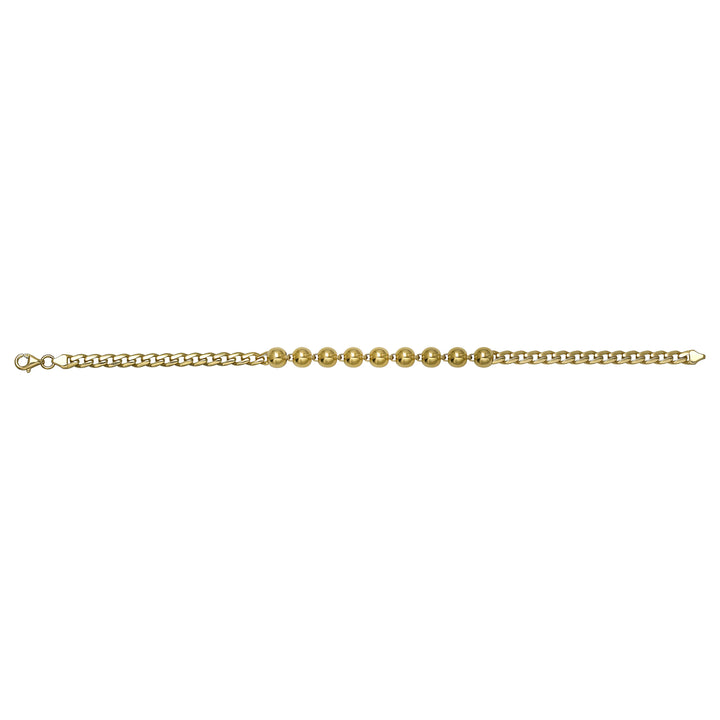 Solid gold bead bracelet, 6.10 g — shown square on a plain background.