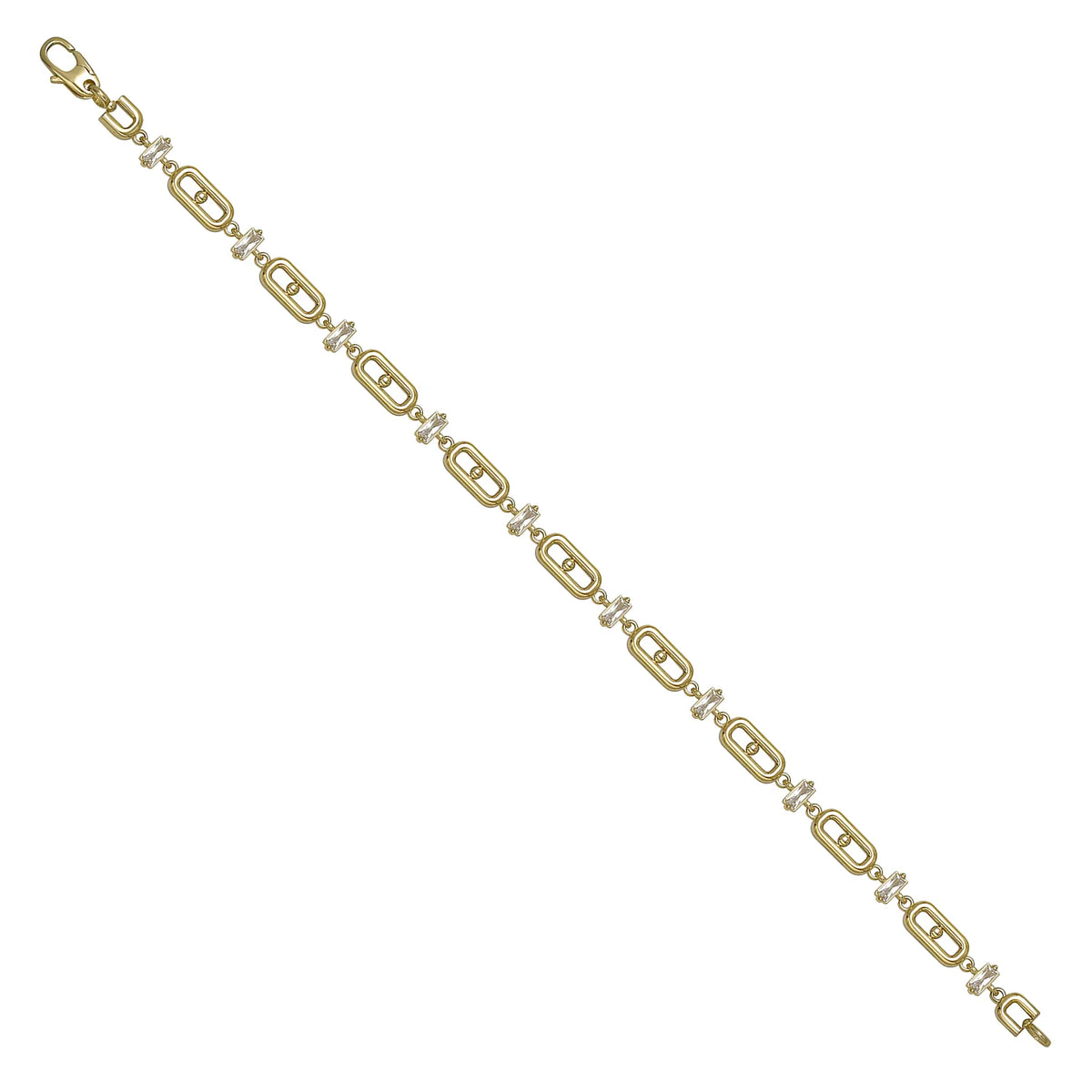 Solid gold fancy link bracelet, 5.50 g — shown at an angle across the frame.