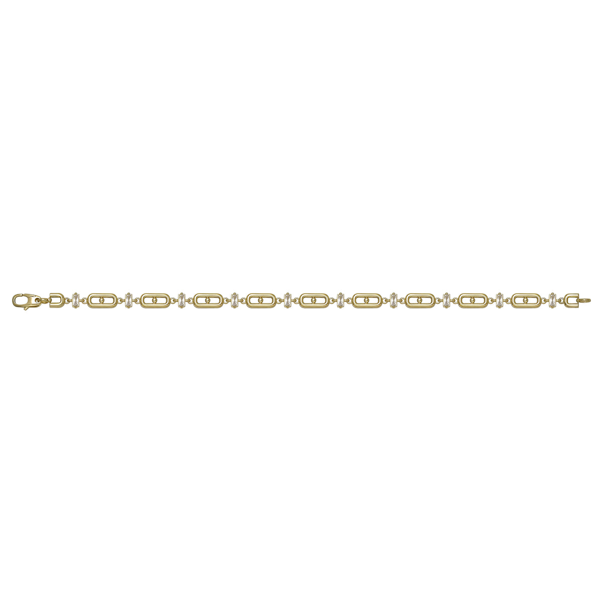 Solid gold fancy link bracelet, 5.50 g — shown square on a plain background.