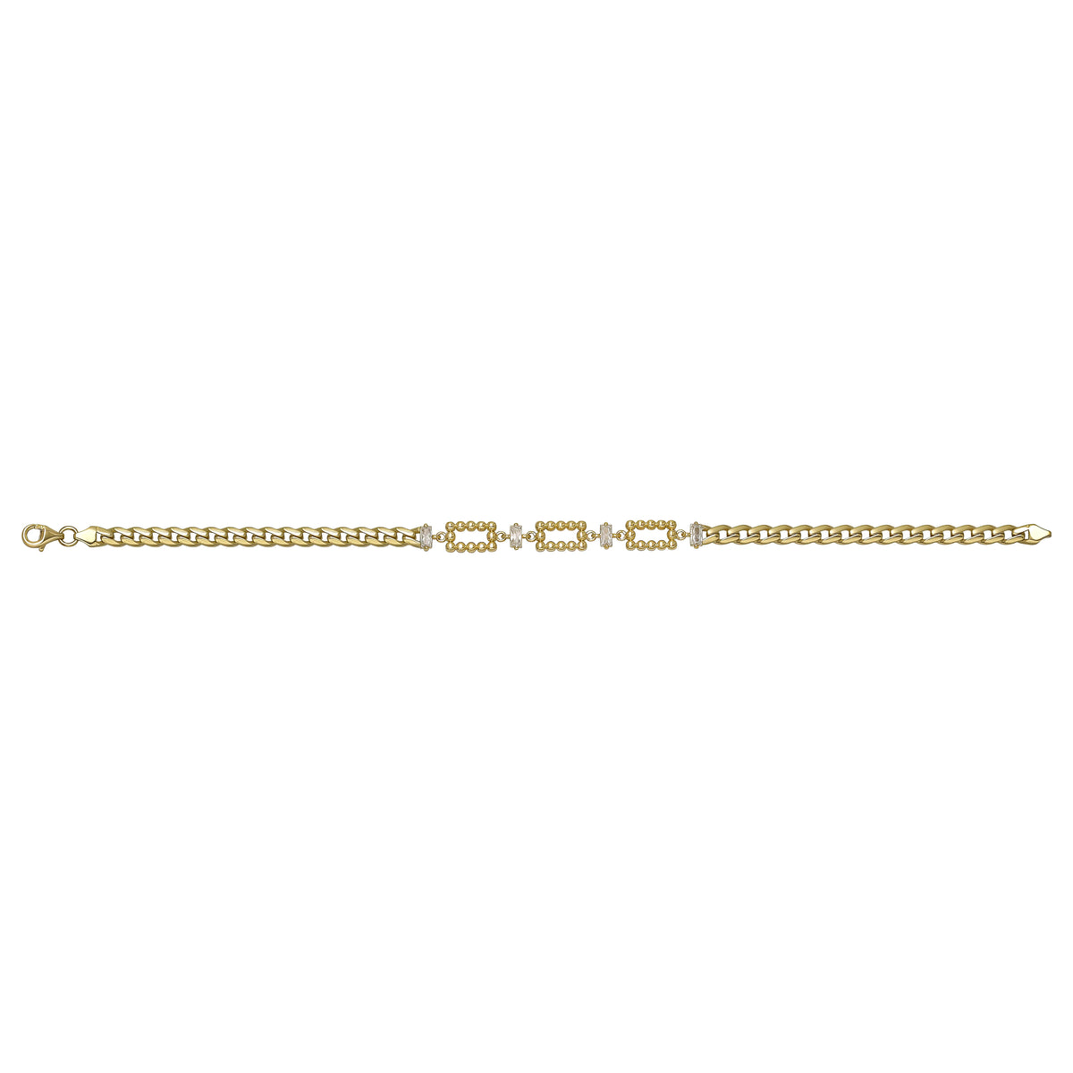 Solid gold bead bracelet, 5.65 g — shown square on a plain background.