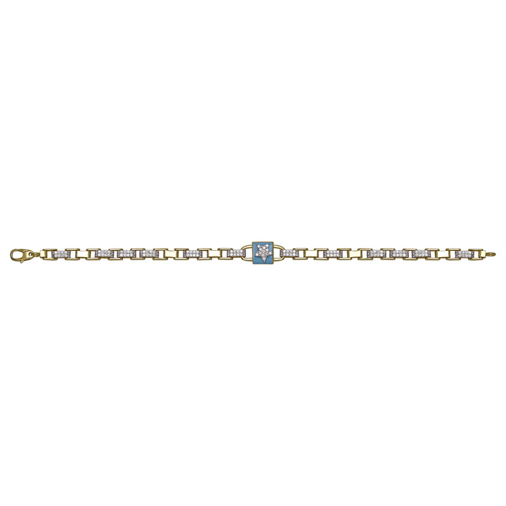 Solid gold mariner bracelet, 9.65 g — shown square on a plain background.