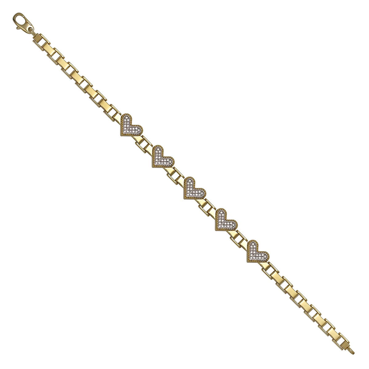 Solid gold mariner bracelet, 9.10 g — shown at an angle across the frame.