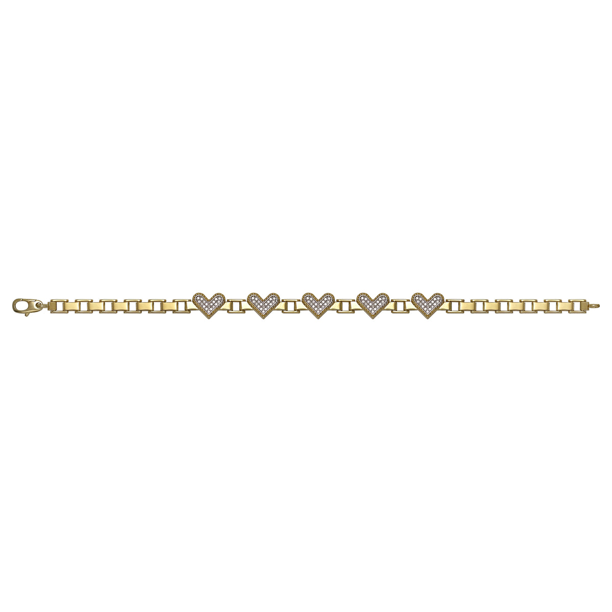 Solid gold mariner bracelet, 9.10 g — shown square on a plain background.