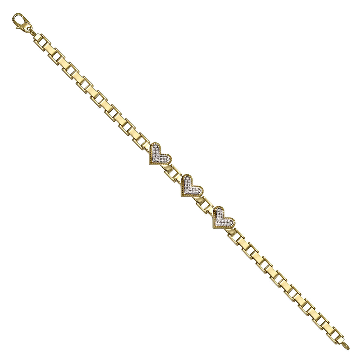 Solid gold mariner bracelet, 8.55 g — shown at an angle across the frame.