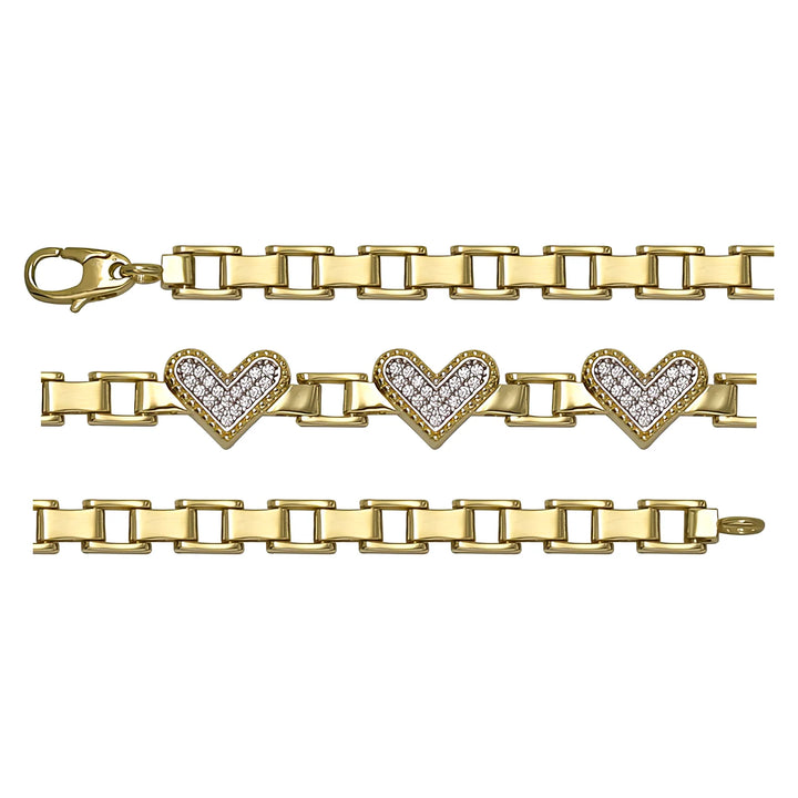 Solid gold mariner bracelet, 8.55 g — shown in three rows across the frame.