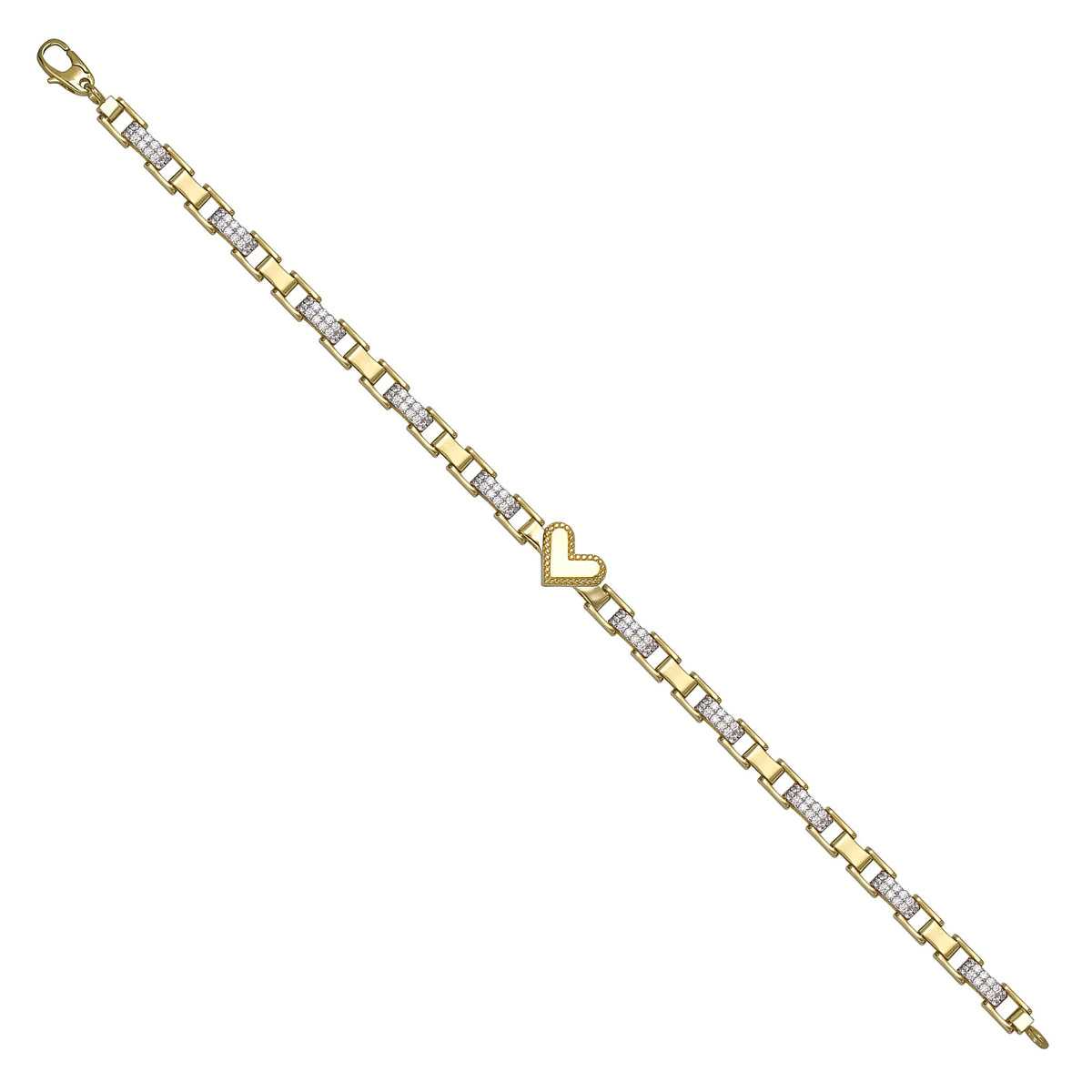 Solid gold mariner bracelet, 9.30 g — shown at an angle across the frame.