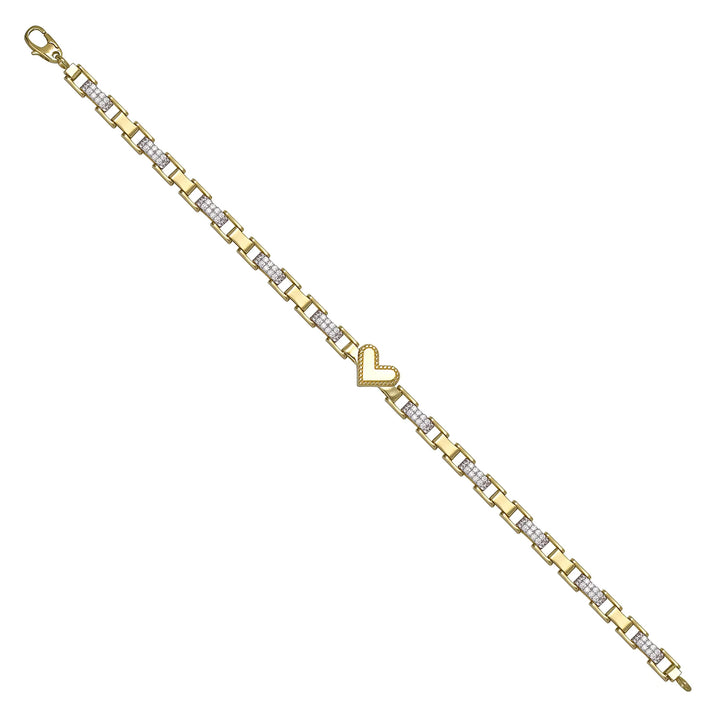 Solid gold mariner bracelet, 9.30 g — shown at an angle across the frame.