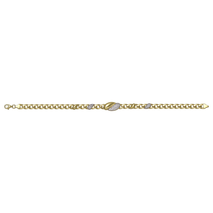 Solid gold curb bracelet, 6.05 g — shown square on a plain background.