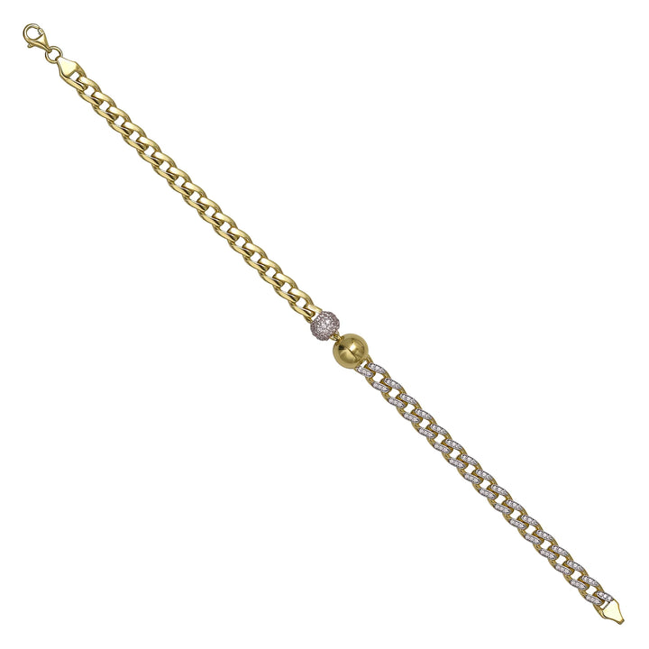 Solid gold curb bracelet, 6.25 g — shown at an angle across the frame.