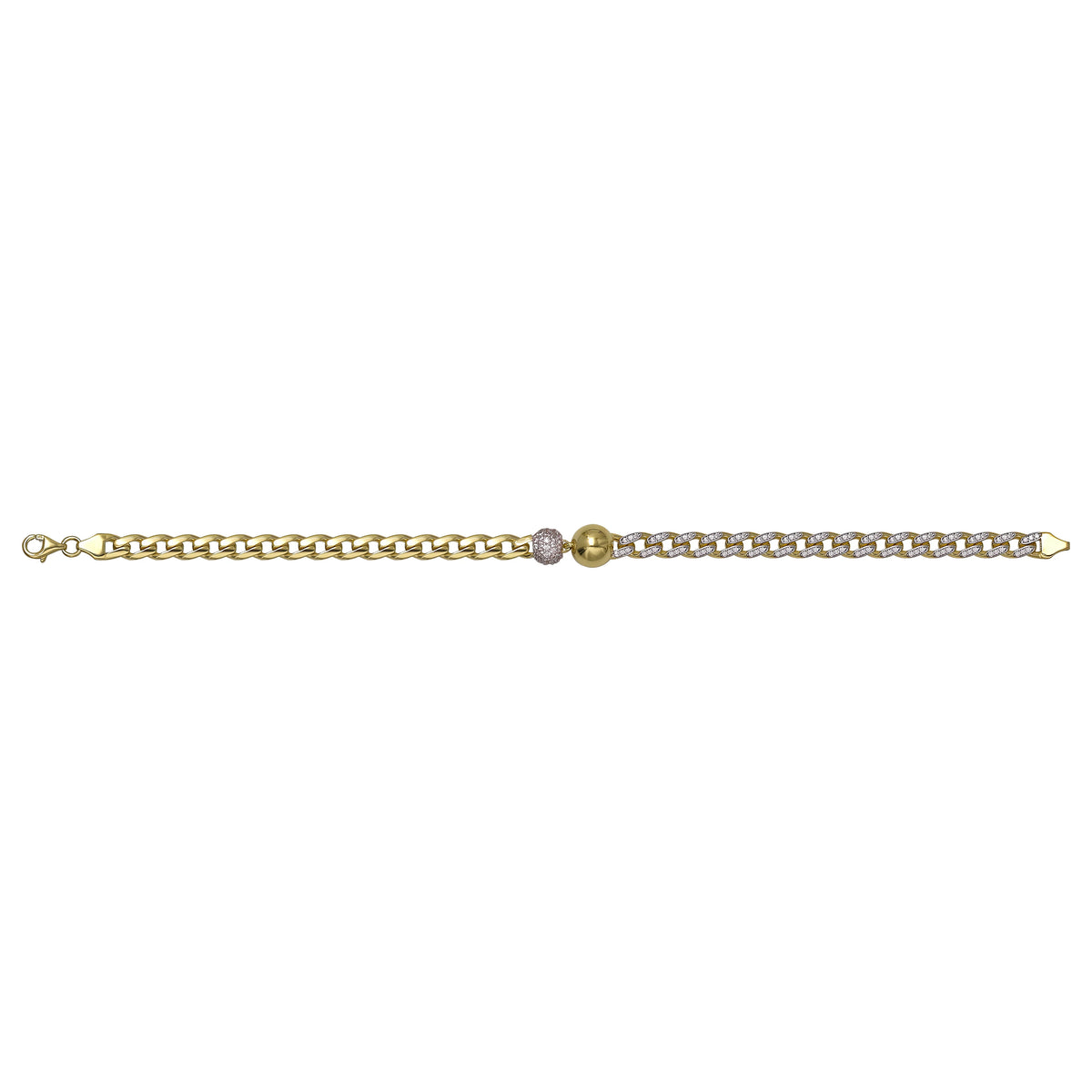 Solid gold curb bracelet, 6.25 g — shown square on a plain background.