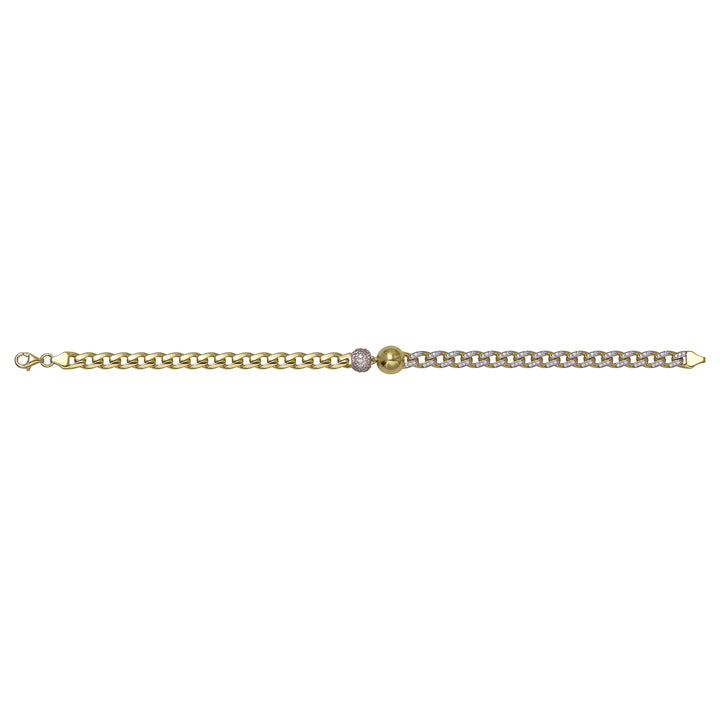 Solid gold curb bracelet, 6.25 g — shown square on a plain background.