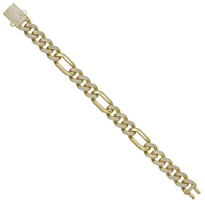 Solid gold curb bracelet, 16.00 g — shown at an angle across the frame.