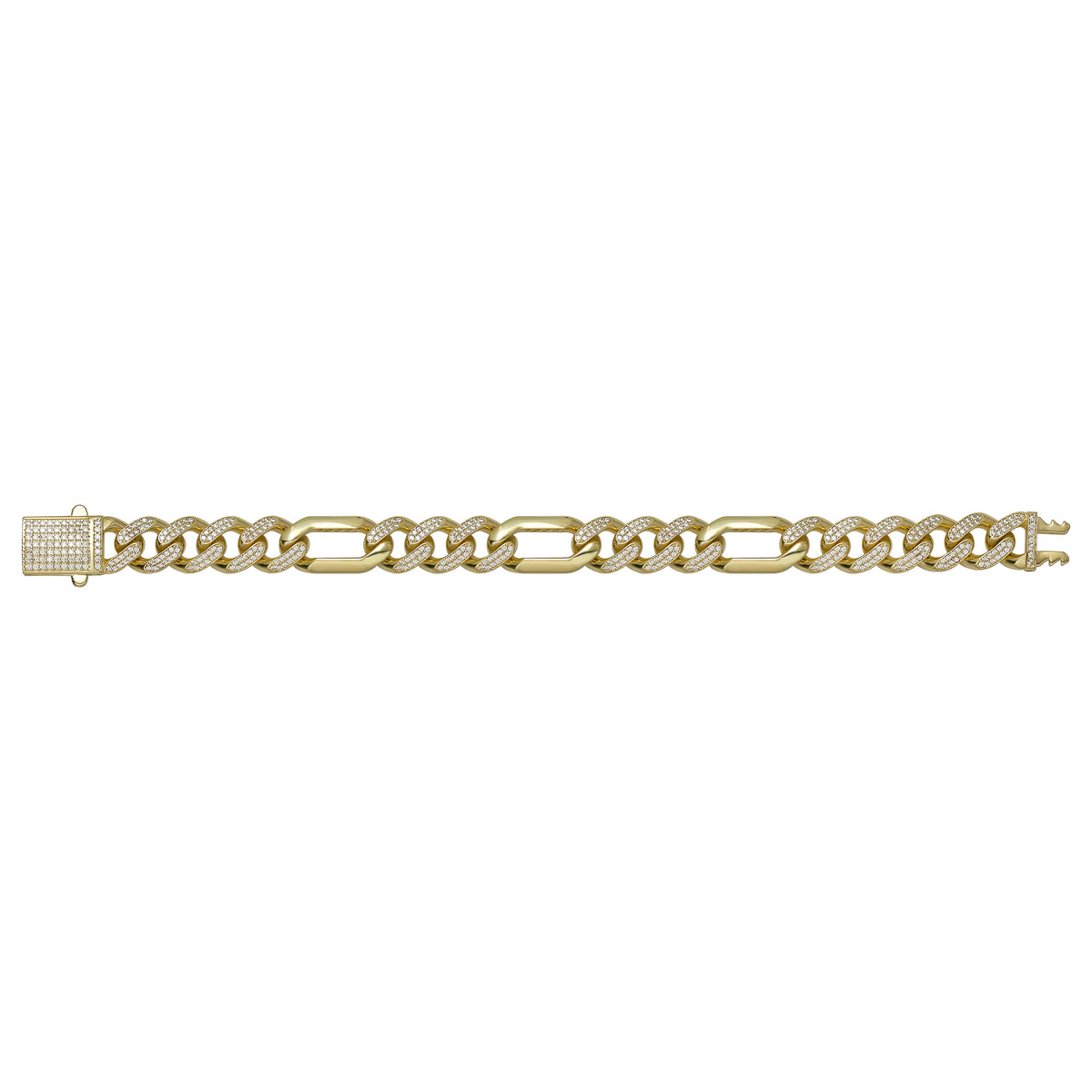 Solid gold curb bracelet, 16.00 g — shown square on a plain background.