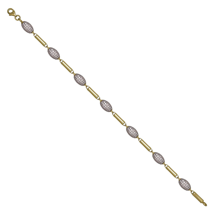 Solid gold bead bracelet, 9.25 g — shown at an angle across the frame.