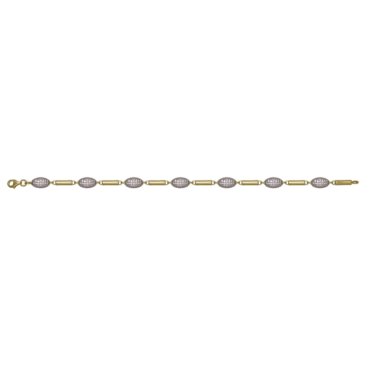 Solid gold bead bracelet, 9.25 g — shown square on a plain background.